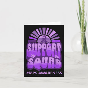 Support Squad Mps Awareness Retro Groovy Team Card