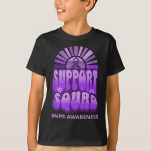 Support Squad Mps Awareness Retro Groovy Team  T-Shirt