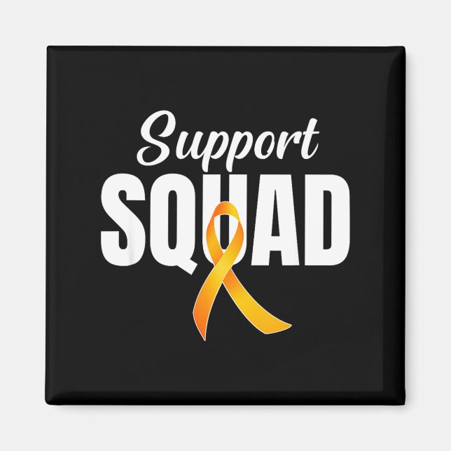 Support Squad Ms Multiple Sclerosis Awareness Oran Magnet (Front)