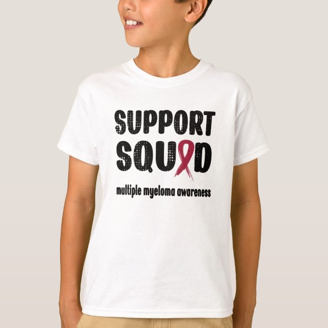 Support Squad Multiple Myeloma Awareness Ribbon T-Shirt (Front)