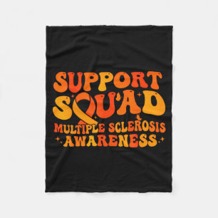 Support squad multiple sclerosis awareness ms fleece blanket