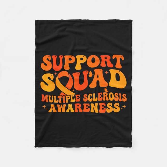 Support squad multiple sclerosis awareness ms fleece blanket (Front)