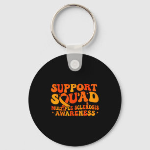 Support squad multiple sclerosis awareness ms keychain