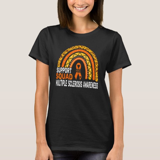 Support Squad Multiple Sclerosis Awareness Rainbow T-Shirt (Front)