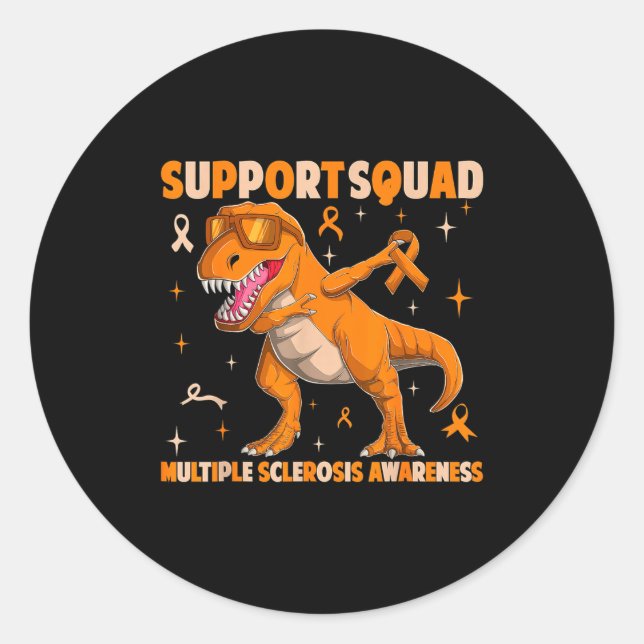 Support squad multiple sclerosis ms awarenessSuppo Classic Round Sticker (Front)