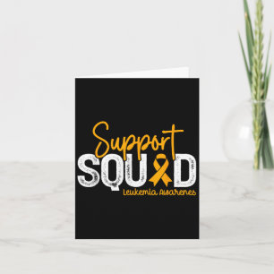 Support Squad Orange Ribbon Cancer Leukaemia Aware Card