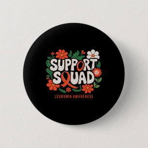 Support Squad Orange Ribbon Leukaemia Blood Cancer 2 Inch Round Button