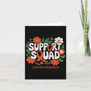Support Squad Orange Ribbon Leukaemia Blood Cancer Card