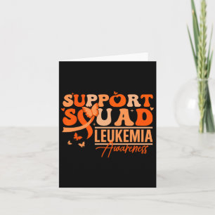 Support Squad Orange Ribbon Leukaemia Blood Cancer Card