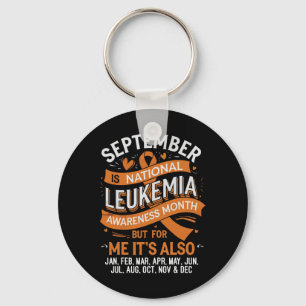 Support Squad Orange Ribbon Leukaemia Blood Cancer Keychain