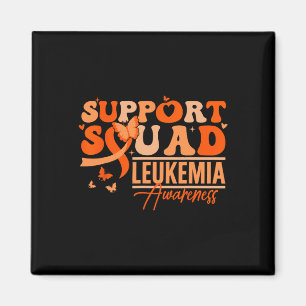 Support Squad Orange Ribbon Leukaemia Blood Cancer Magnet