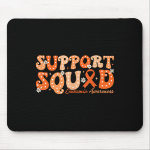 Support Squad Orange Ribbon Leukaemia Blood Cancer Mouse Pad