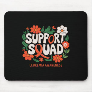 Support Squad Orange Ribbon Leukaemia Blood Cancer Mouse Pad