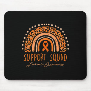 Support Squad Orange Ribbon Leukaemia Blood Cancer Mouse Pad