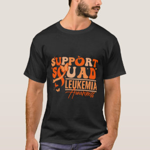 Support Squad Orange Ribbon Leukaemia Blood Cancer T-Shirt