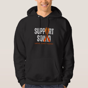 Support Squad Orange Ribbon Leukemia Awareness Wo Hoodie