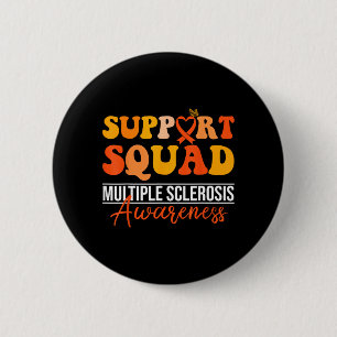 Support Squad Orange Ribbon MS Walk Nervous System 2 Inch Round Button