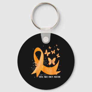 Support Squad Orange Ribbon Multiple Sclerosis Awa Keychain