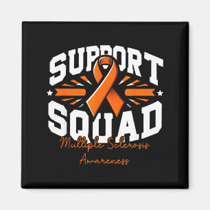 Support Squad Orange Ribbon Multiple Sclerosis Awa Magnet