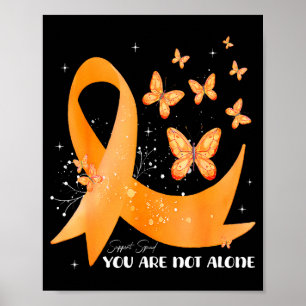 Support Squad Orange Ribbon Multiple Sclerosis Awa Poster