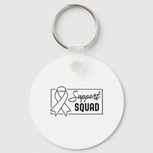 Support Squad Orange Warrior Crps Awareness 1 Keychain
