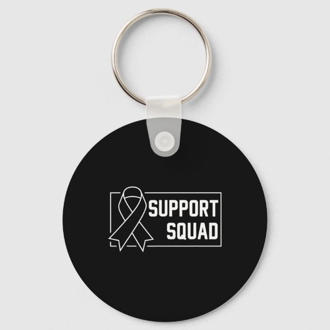 Support Squad Orange Warrior Crps Awareness 3  Keychain (Front)
