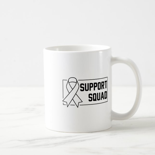 Support Squad Orange Warrior Crps Awareness  Coffee Mug (Right)