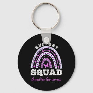 Support Squad Overdose Awareness Rainbow Keychain