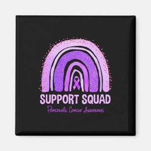 Support Squad Pancreatic Cancer Awareness Rainbow  Magnet