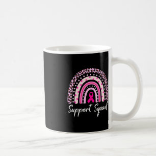 Support Squad Pink Rainbow Leopard Breast Cancer A Coffee Mug