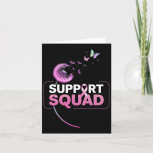 Support Squad Pink Ribbon Breast Cancer Awareness  Card