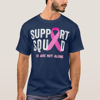Support Squad Pink Ribbon Breast Cancer Awareness  T-Shirt