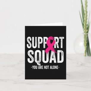 Support Squad Pink Ribbon Warrior Breast Cancer Aw Card
