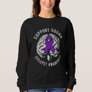 Support Squad - Purple ribbon for epilepsy awarene Sweatshirt