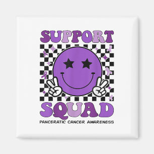 Support Squad Purple Ribbon Pancreatic Cancer Awar Magnet