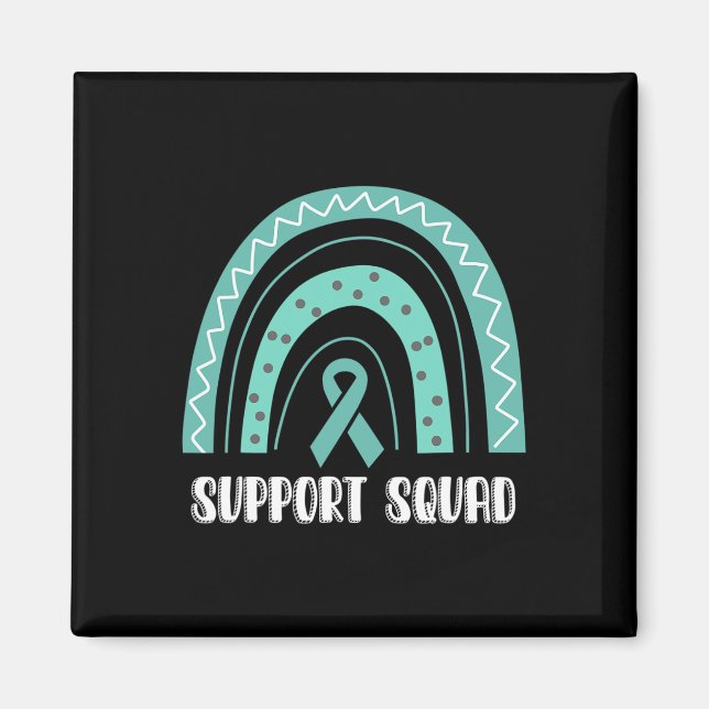 Support Squad Rainbow Polycystic Kidney Disease Aw Magnet (Front)
