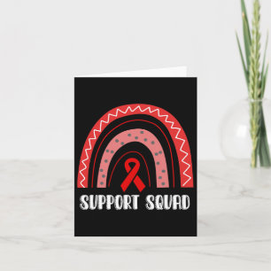 Support Squad Red Rainbow Blood Cancer Awareness Card