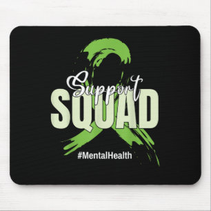 Support Squad Ribbon Mental Health Awareness Mouse Pad