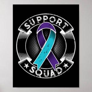 Support Squad Ribbon Suicide Prevention Awareness  Poster
