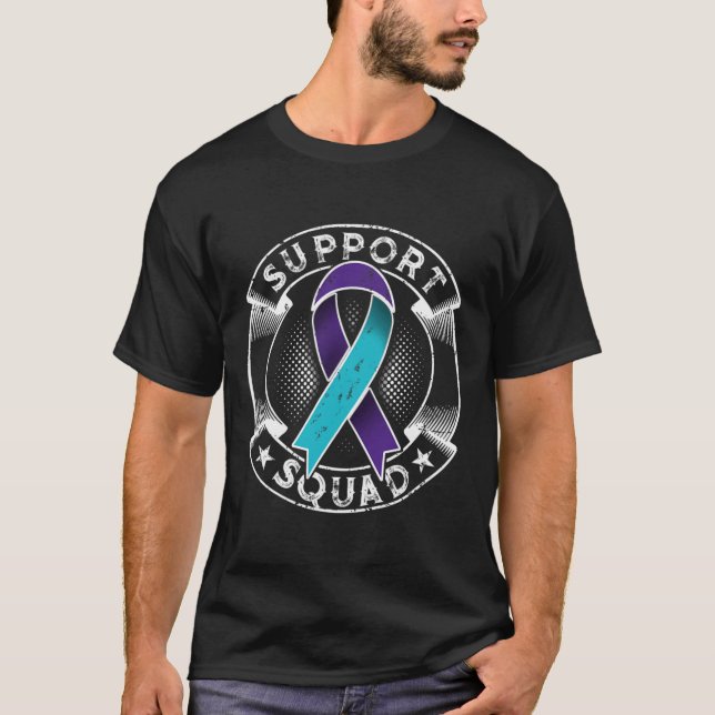 Support Squad Ribbon Suicide Prevention Awareness  T-Shirt (Front)