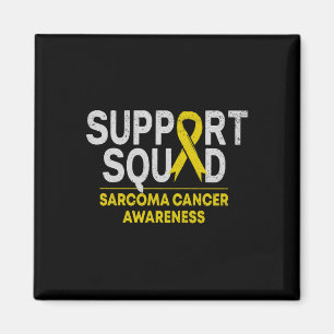 Support Squad Sarcoma Cancer Awareness Yellow Ribb Magnet
