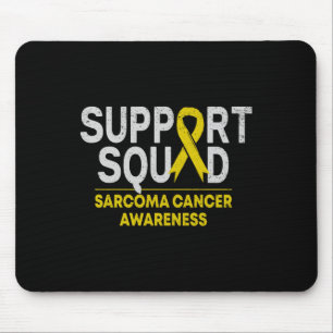 Support Squad Sarcoma Cancer Awareness Yellow Ribb Mouse Pad