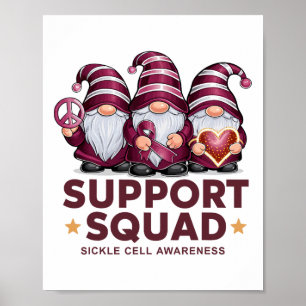 Support Squad Sickle Cell Awareness Month Gnomes S Poster