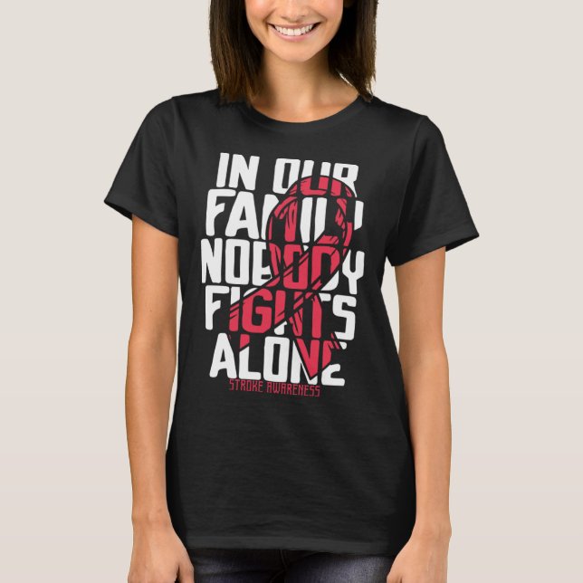 Support Squad Stroke Warrior Family Stroke Disease T-Shirt (Front)