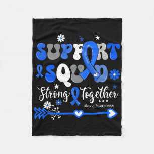 Support Squad Strong Together Groovy Ataxia Awaren Fleece Blanket
