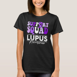 Support Squad Sunflower Hair Butterfly Lupus Aware T-Shirt