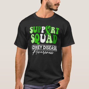 Support Squad Sunflower Hair Kidney Disease Awaren T-Shirt