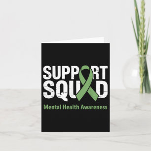 Support Squad Sunflower Hair Mental Health Awarene Card