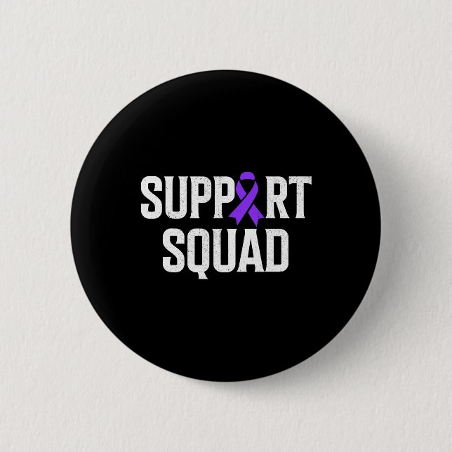 Support Squad Support Pancreatic Cancer Awareness  2 Inch Round Button (Front)