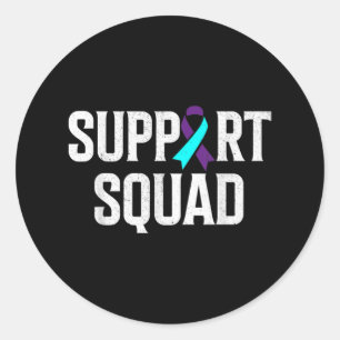 Support Squad Support Suicide Prevention Awareness Classic Round Sticker